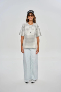 Футболка, полоска серая