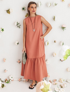 Платье женское дымчато-коралловый