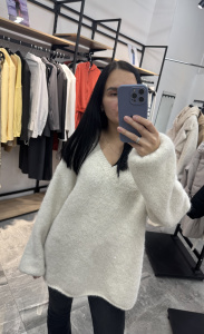 Джемпер с паетками (серый)