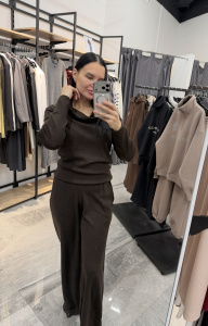 Костюм трикотаж хомут, кофе