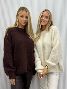 Джемпер шерсть кр.вырез, белый