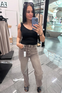 Джинсы, разноцветный (бежевый)