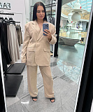 Костюм с брюками, разноцветный (капучино)