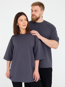 Футболка овер base unisex, графит