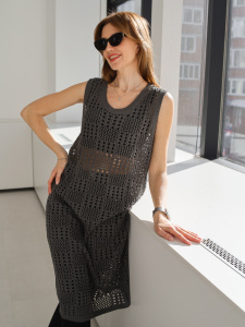 Платье вязаное Looma, серый