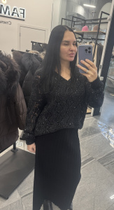 Юбка гафрэ, черный