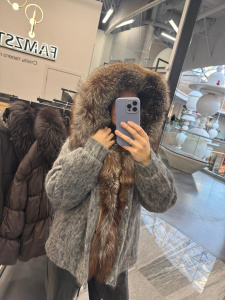 Куртка шерсть, серый