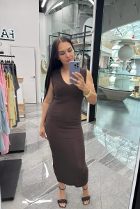 Платье, разноцветный (шоколад)