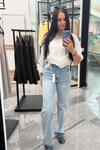 Джинсы, разноцветный (голубой)