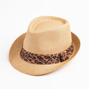 Шляпа женская MINAKU "Леопард", коричневый