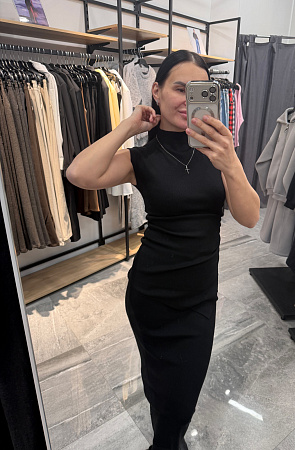 Юбка карандаш миди, черный