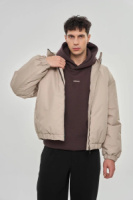 Бомбер, бежевый